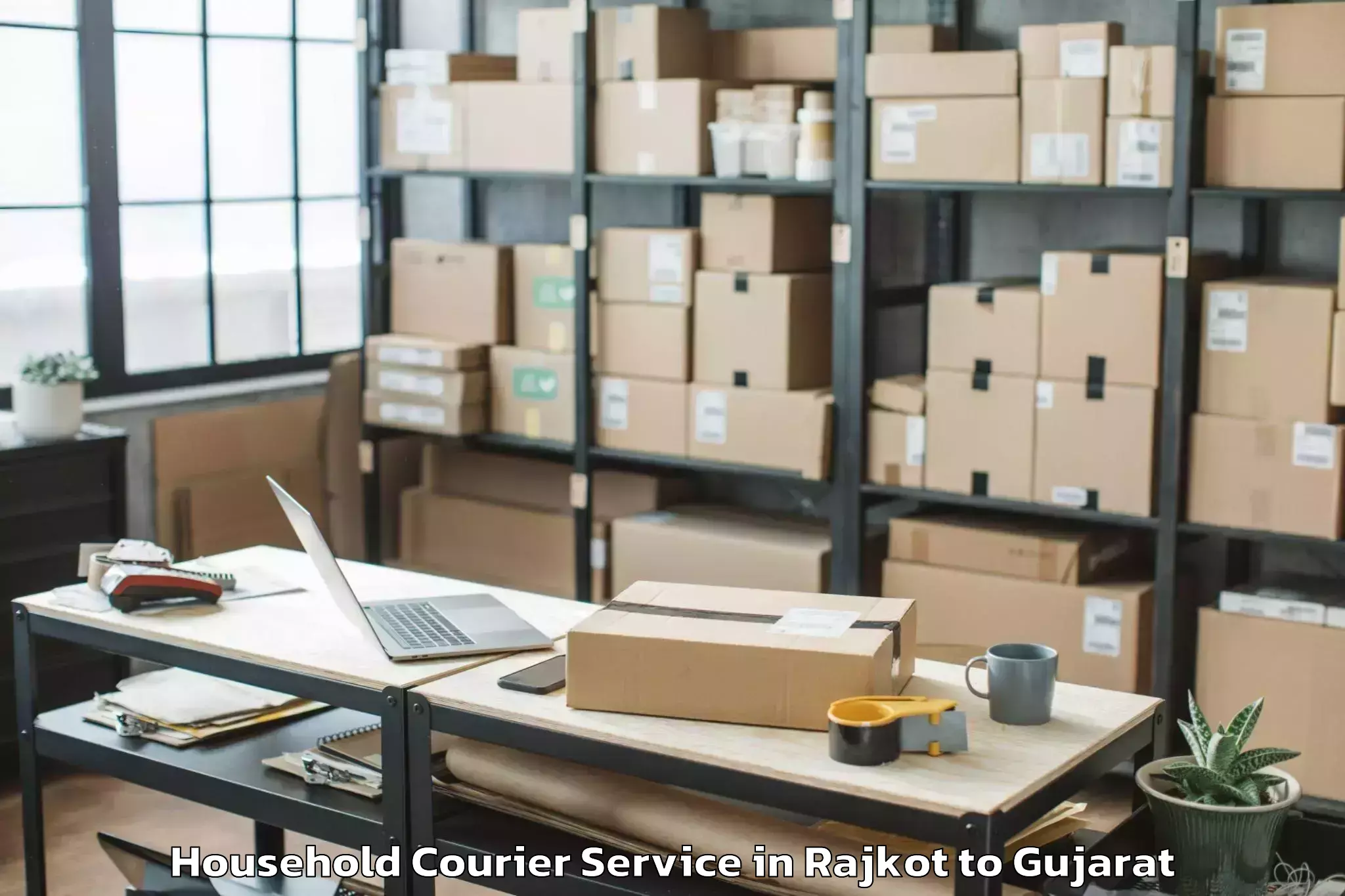 Top Rajkot to Bagasra Household Courier Available